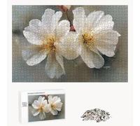 Puzzle 200 Pezzi - Flower & Bianco - Puzzle in Legno Durevole con Lettere sul Retro - 35 x 25 cm - Hobby Creativo Senza Polvere - Articolo per Collezionisti e 14 Anni in Su P3#652