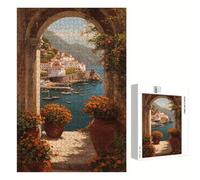 Puzzle 200 Pezzi - Flower & Piccola città - Puzzle in Legno Durevole con Lettere sul Retro - 35 x 25 cm - Hobby Creativo Senza Polvere - Articolo per Collezionisti e 14 Anni in Su P3#1012