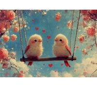 Puzzle 200 Pezzi Fumetto Puzzle Adulti Sfida Impossibili Jigsaws Animale Classica 3D Pattern Art Jigsaws per Divertimento Adulti e Bambina, Gioco Familiare, Festa Aziendale,Amore e Amico 35x25cm C-917