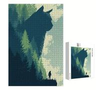 Puzzle 200 Pezzi - Gatto & Montagna - Puzzle in Legno Durevole con Lettere sul Retro - 35 x 25 cm - Hobby Creativo Senza Polvere - Articolo per Collezionisti e 14 Anni in Su P3#1349
