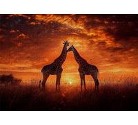 Puzzle 200 Pezzi Giraffa Puzzle Adulti Sfida Impossibili Jigsaws Prateria Classica 3D Pattern Art Jigsaws per Divertimento Adulti e Bambina, Gioco Familiare, Festa Aziendale,Regali Donne 35x25cm C-864
