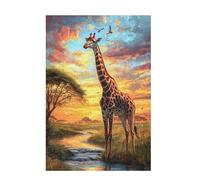 Puzzle 200 Pezzi Giraffa Puzzle Bird Adulti Arte Grandi Dimensioni Jigsaw di Legno con una Scatola, Impossibili Jigsaw Gioco Familiare for Adulti Principiante, Home Decor Regalo Donna 35x25cm D-1015
