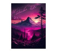 Puzzle 200 Pezzi, Giungla Montagna Tramonto Puzzles, Puzzle Impossibile Gioco Logici Sfida Difficile Puzzles 200 Pezzi per Adulti