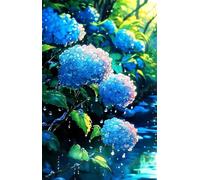 Puzzle 200 Pezzi Gocce D'Acqua Ortensia Puzzle Classici, Giochi Rilassamento e Intelligence, Puzzles Impossible, Idea Regalo Uomo e Donna