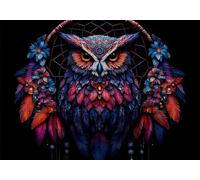 Puzzle 200 Pezzi Gufo Puzzle Adulti Sfida Impossibili Jigsaws Piuma Classica 3D Art Jigsaws per Divertimento Adulti e Bambina, Gioco Familiare, Festa Aziendale, Pure Regalo Amore e Amico 35x25cm C-301
