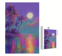 Puzzle 200 Pezzi - Luna & Albero - Puzzle in Legno Durevole con Lettere sul Retro - 35 x 25 cm - Hobby Creativo Senza Polvere - Articolo per Collezionisti e 14 Anni in Su P3#1001