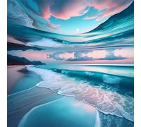 Puzzle 200 Pezzi Mare astratto, puzzle per Adulti 200 pezzi 28x28cm, Puzzles Giochi Rilassamento e Intelligence, puzzles Classici per Gioco Familiare, Festa Aziendale, Regalo Natale