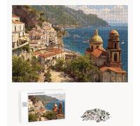 Puzzle 200 Pezzi - Mare & Piccola città - Puzzle in Legno Durevole con Lettere sul Retro - 35 x 25 cm - Hobby Creativo Senza Polvere - Articolo per Collezionisti e 14 Anni in Su P3#148