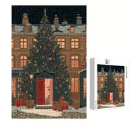 Puzzle 200 Pezzi - Natale & Cabina - Puzzle in Legno Durevole con Lettere sul Retro - 35 x 25 cm - Hobby Creativo Senza Polvere - Articolo per Collezionisti e 14 Anni in Su P3#904