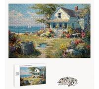 Puzzle 200 Pezzi - Oceano & Cabina - Puzzle in Legno Durevole con Lettere sul Retro - 35 x 25 cm - Hobby Creativo Senza Polvere - Articolo per Collezionisti e 14 Anni in Su P3#301