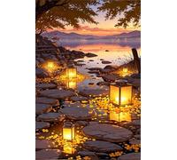 Puzzle 200 Pezzi Paesaggio Autunnale Lago Puzzles Puzzle Difficile Gioco Educativo e Divertimento 200 Pezzi Puzzles per Adulti 35x25 cm