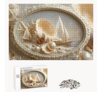 Puzzle 200 Pezzi - Paesaggio & Conchiglia - Puzzle in Legno Durevole con Lettere sul Retro - 35 x 25 cm - Hobby Creativo Senza Polvere - Articolo per Collezionisti e 14 Anni in Su P3#600