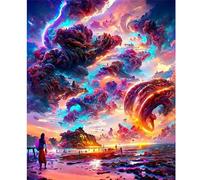 Puzzle 200 pezzi, Paesaggio del Cielo Fantasy Puzzle Classici per Adulti, Giocattoli di Gioco Impegnativi, puzzle Impossibile, Puzzles per Gioco Familiare, Regalo per Amore e Amico 35 x 25 cm