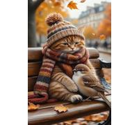 Puzzle 200 Pezzi per Adulti Animali Gatti Uccelli Gioco Educativo Divertimento Impossible Difficile Puzzle per Adulti 200 Pezzi 35 x 25 cm