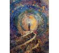 Puzzle 200 Pezzi per Adulti Astratto Montagna Umano, Intrattenimento Creativo, Divertimento, puzzle 200 pezzi Arte, Idea Regalo per Amore e Amico