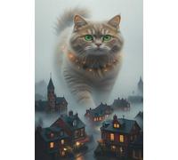 Puzzle 200 Pezzi per Adulti Città Gatti Animali Gioco Educativo Divertimento Impossible Difficile Puzzle per Adulti 200 Pezzi 35 x 25 cm