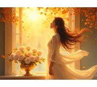 Puzzle 200 pezzi per Adulti Donna dell'albero autunnale, 35x25cm Puzzle Impossibile e Difficili, Puzzles Decorativo per Soggiorno e Camera, Idea Regalo per Amanti dei Puzzle