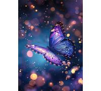 Puzzle 200 Pezzi per Adulti Farfalla viola scintillante, Intrattenimento Creativo, Divertimento, puzzle 200 pezzi Arte, Idea Regalo per Amore e Amico