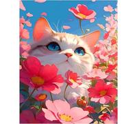 Puzzle 200 Pezzi per Adulti Gatto Margherita del Cielo, Intrattenimento Creativo, Divertimento, puzzle 200 pezzi Arte, Idea Regalo per Amore e Amico