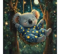 Puzzle 200 Pezzi per Adulti Koala Dell'Albero Luna Puzzle impossibile Gioco Antistress Sfida Difficile Puzzles per Adulti 200 Pezzi 28x28 cm