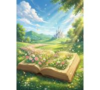Puzzle 200 pezzi per Adulti Prato fiorito del castello, 35x25cm Puzzle Impossibile e Difficili, Puzzles Decorativo per Soggiorno e Camera, Idea Regalo per Amanti dei Puzzle