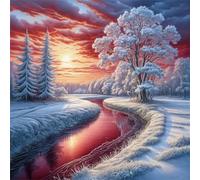 Puzzle 200 pezzi per Adulti,puzzles Giochi Educativi per adulti,Giocattoli Sfida Giochi Impegnativi,Scena innevata nel bosco Regali puzzle arte