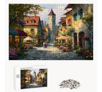 Puzzle 200 Pezzi - Piccola città & Paesaggio - Puzzle in Legno Durevole con Lettere sul Retro - 35 x 25 cm - Hobby Creativo Senza Polvere - Articolo per Collezionisti e 14 Anni in Su P3#106