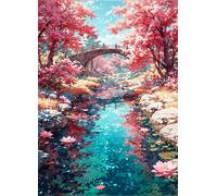 Puzzle 200 Pezzi, Ponte Sul Fiume Flower, Intrattenimento Creativo, Puzzle Classico Sfida Appassionante per Tutti Gli Appassionati di Puzzles, Ideale per Uomini, Donne o Ragazzi 35 x 25 cm