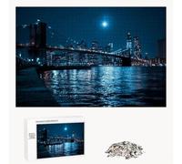 Puzzle 200 Pezzi - Ponte & Vista notturna - Puzzle in Legno Durevole con Lettere sul Retro - 35 x 25 cm - Hobby Creativo Senza Polvere - Articolo per Collezionisti e 14 Anni in Su P3#530