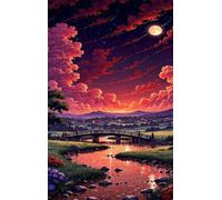 Puzzle 200 Pezzi, Puzzle per Adulti Paesaggio Tramonto 35x25 cm, Impossibile Difficile Puzzles Impegnativo Come Regalo e Decorazione per Pareti