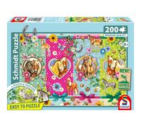Puzzle 200 pezzi Schmidt Spiele Horsey Happiness - Illustrazione cavalli 43 x 29 cm Multicolore - Nouvo