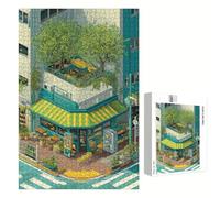 Puzzle 200 Pezzi - Vista Streetle & Città - Puzzle in Legno Durevole con Lettere sul Retro - 35 x 25 cm - Hobby Creativo Senza Polvere - Articolo per Collezionisti e 14 Anni in Su P3#839