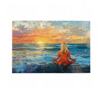 Puzzle 200 Pezzi Yoga Puzzle Donna Adulti Arte Grandi Dimensioni Jigsaw di Legno con una Scatola e Poster, Impossibili Jigsaw Gioco Familiare for Adulti, Home Decor Regalo Donna 35x25cm D-414