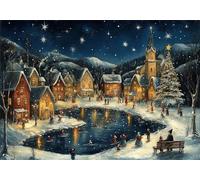 Puzzle 200 Pieces Cielo stellato Bambina Bambino 10 8 9 6 5 7 Anni Regalo Maschio Adulti Legno Case Puzzle Arte Giochi Gioco di QI Ragazzo Grandi Dimensioni 35x25cm,200pcs Regalo Toy, Scatola P-874