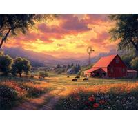 Puzzle 200 Pieces Paesaggio Bambina Bambino 10 8 9 6 5 7 Anni Regalo Maschio Adulti Legno Tramonto Puzzle Arte Giochi Gioco di QI Ragazzo Grandi Dimensioni 35x25cm,200pcs Regalo Toy, Scatola P-879