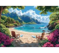 Puzzle 200 Pieces Spiaggia Bambina Bambino 10 8 9 6 5 7 Anni Regalo Maschio Adulti Legno Paesaggio Puzzle Arte Giochi Gioco di QI Ragazzo Grandi Dimensioni 35x25cm,200pcs Regalo Toy, Scatola P-556
