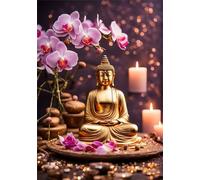 Puzzle 2000 Pezzi,100x70 cm puzzles per adulti,Statua dell'orchidea Religione DIY Puzzle Arte,Educativi Stimolanti Puzzles Decorazioni per la Casa