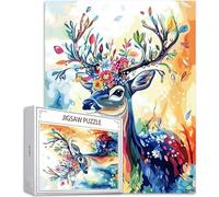 Puzzle 2000 Pezzi, 3 4 5 Anni Puzzle Cervo 6 7 8 Anni Giochi Educativi Sostenibili Con Motivi Per Adulti Da Gioco in Legno Di Alta Qualità Jigsaw Animale per Gioco Familiare, 2026 Regalo Natale H-365
