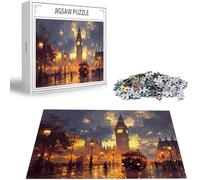 Puzzle 2000 Pezzi, 3 4 5 Anni Puzzle Città 6 7 8 Anni Giochi Educativi Sostenibili Con Motivi Per Adulti Da Gioco in Legno Di Alta Qualità Jigsaw Vista notturna per Gioco Familiare, Regalo H-2003