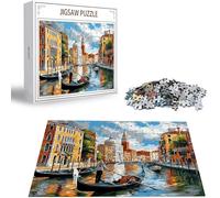 Puzzle 2000 Pezzi, 3 4 5 Anni Puzzle Venezia 6 7 8 Anni Giochi Educativi Sostenibili Con Motivi Per Adulti Da Gioco in Legno Di Alta Qualità Jigsaw Città dell'acqua per Gioco Familiare, Regalo H-1895