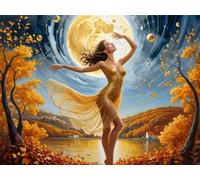 Puzzle 2000 Pezzi Adulti Ballerina Vento d'Autunno 100x70cm, Puzzle Classico Antistress, Rompicapo per Esperti, Hard Difficult Challenging Puzzle Perfetto per Serate di Gioco