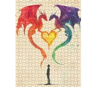 Puzzle 2000 Pezzi Amore Drago 3D Puzzle per Adulti Impegnativo, Educa Puzzles Artistico, Divertente E Stimolante Puzzles Decorativo per La Famiglia, Regalo e Decorazione Pareti BXHZW6-10