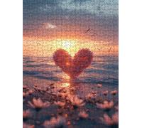 Puzzle 2000 Pezzi Amore Fiori 3D Puzzle per Adulti Impegnativo, Educa Puzzles Artistico, Divertente E Stimolante Puzzles Decorativo per La Famiglia, Regalo e Decorazione Pareti BXHZW6-8