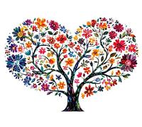 Puzzle 2000 Pezzi Arte per Adulti e Ragazzi, Puzzle Albero in Legno Adulti, Idea Regalo Jigsaw Colore per Gioco Familiare, Lettere sul retro Jigsaw, per Decorazione la Casa Regalo 100x70cm g-420