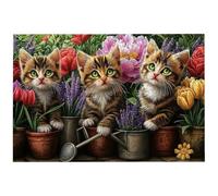 Puzzle 2000 Pezzi Arte per Adulti e Ragazzi, Puzzle Animale in Legno per Adulti, Puzzles 2000 Pezzi Gatti Impegnativo per Tutta la Famiglia, Puzzles con Scatola per Decorazioni Casa, Regalo, -8913