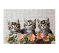 Puzzle 2000 Pezzi Arte per Adulti e Ragazzi, Puzzle Gatti in Legno per Adulti, Puzzles 2000 Pezzi Animali Impegnativo per Tutta la Famiglia, Puzzles con Scatola per Decorazioni Casa, Regalo, -8241
