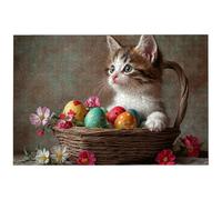 Puzzle 2000 Pezzi Arte per Adulti e Ragazzi, Puzzle Gatti in Legno per Adulti, Puzzles 2000 Pezzi Carino Impegnativo per Tutta la Famiglia, Puzzles con Scatola per Decorazioni Casa, Idee Regalo, -7855