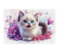 Puzzle 2000 Pezzi Arte per Adulti e Ragazzi, Puzzle Gatti in Legno per Adulti, Puzzles 2000 Pezzi Fiori Impegnativo per Tutta la Famiglia, Puzzles con Scatola per Decorazioni Casa, Regalo Donna, -8877