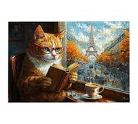 Puzzle 2000 Pezzi Arte per Adulti e Ragazzi, Puzzle Gatti in Legno per Adulti, Puzzles 2000 Pezzi Paesaggi Impegnativo per Tutta la Famiglia, Puzzles con Scatola per Decorazioni Casa, Regalo, -7143
