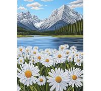 Puzzle 2000 Pezzi Arte per Adulti e Ragazzi, Puzzle Margherita in Legno Adulti, Idea Regalo Jigsaw Lago per Gioco Familiare, Lettere sul retro Jigsaw, per Decorazione la Casa Regalo 100x70cm g-592